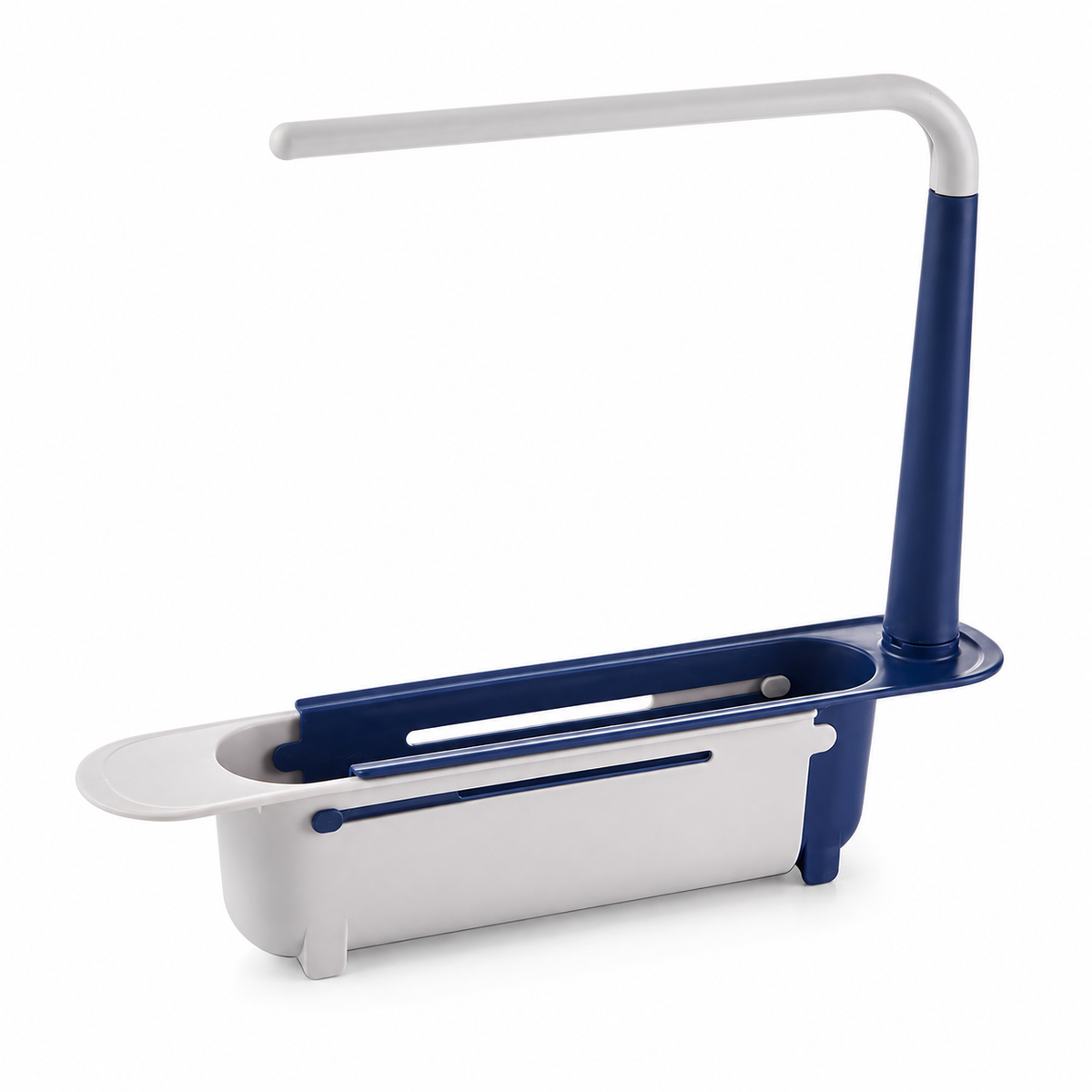 ✨2-in-1 Sink Organizer Rack – Expandable Sponge Holder & Kitchen Towel Drying Bar
