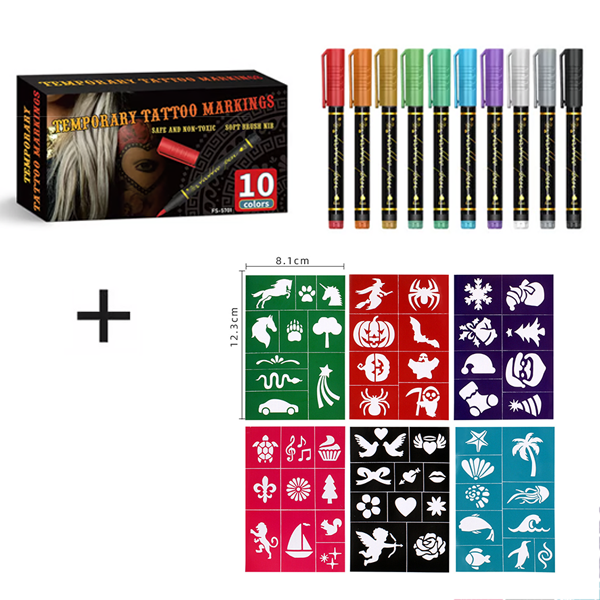 🔥Hot Sale 49% OFF🎨Perfect For Unique Body Art🔥Temporary Tattoo Markers for Skin