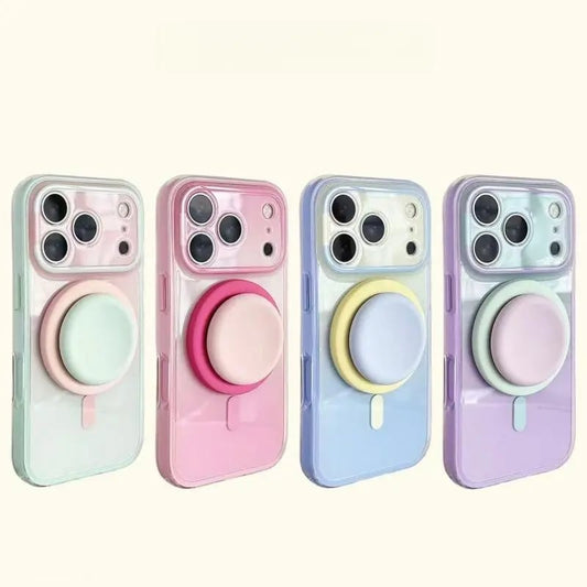 🏆35K+ SOLD 🔥2026 SALE - Magnetic 2-in-1 double-layer gradient full-cover AI button case With magnetic suction liquid silicone gel support structure