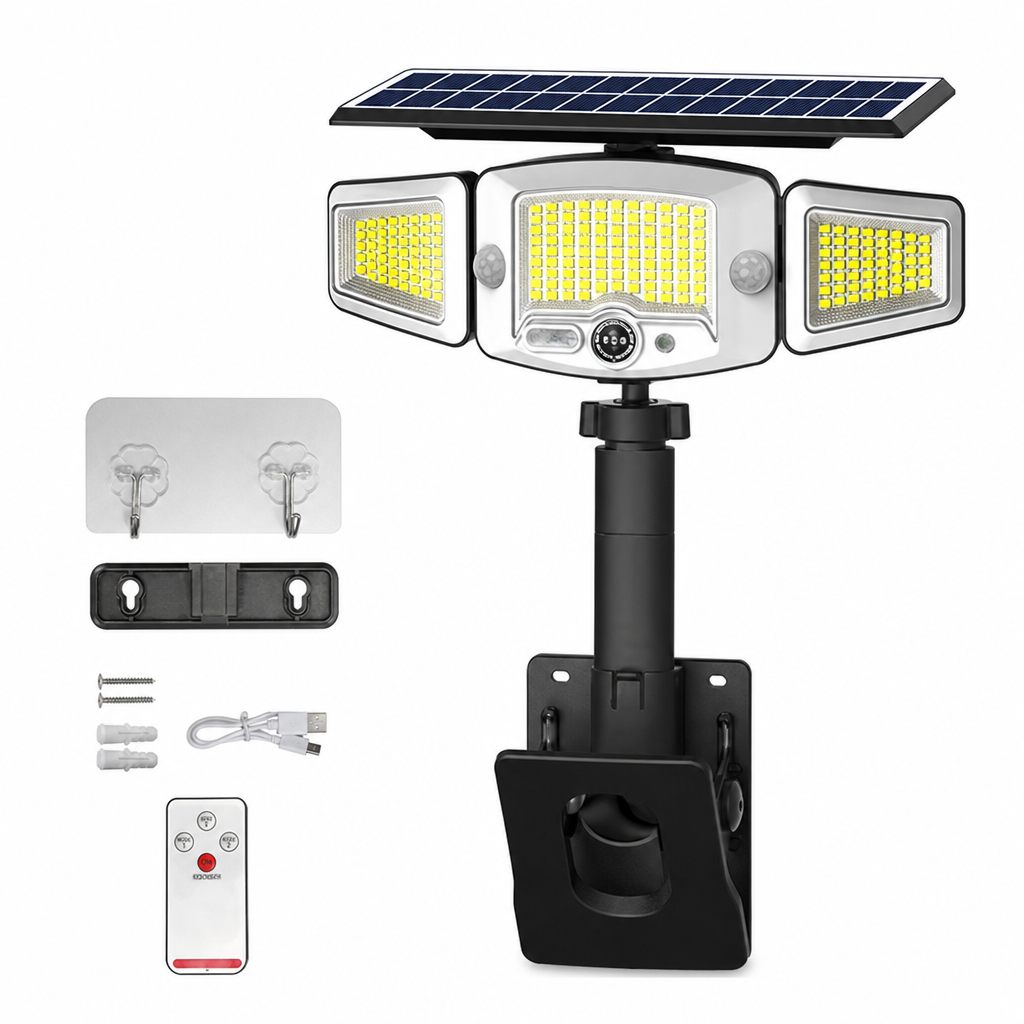 💡Solar 3-Head Motion Sensor Light