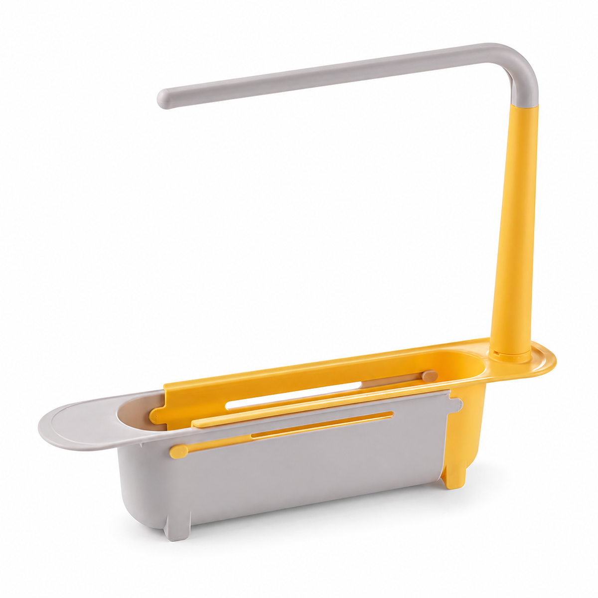 ✨2-in-1 Sink Organizer Rack – Expandable Sponge Holder & Kitchen Towel Drying Bar