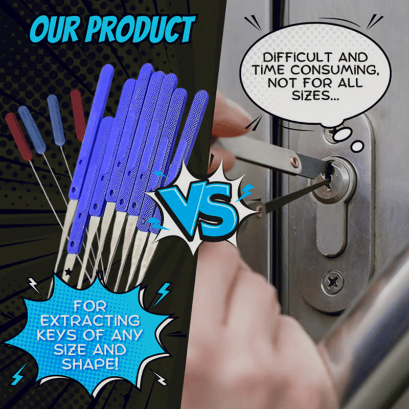 🔥HOT SALE🔥6 pc Broken Key Extractor and Removal Tool Set - Fix jammed locks and keyholes