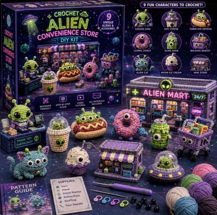 Themed Monster Crochet Kit | Step-by-Step Guide & Video Tutorials