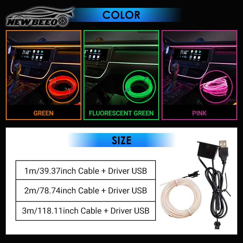 💡2027 HOT SALE🌈Car Interior LED Strip Atmosphere Lights🚗