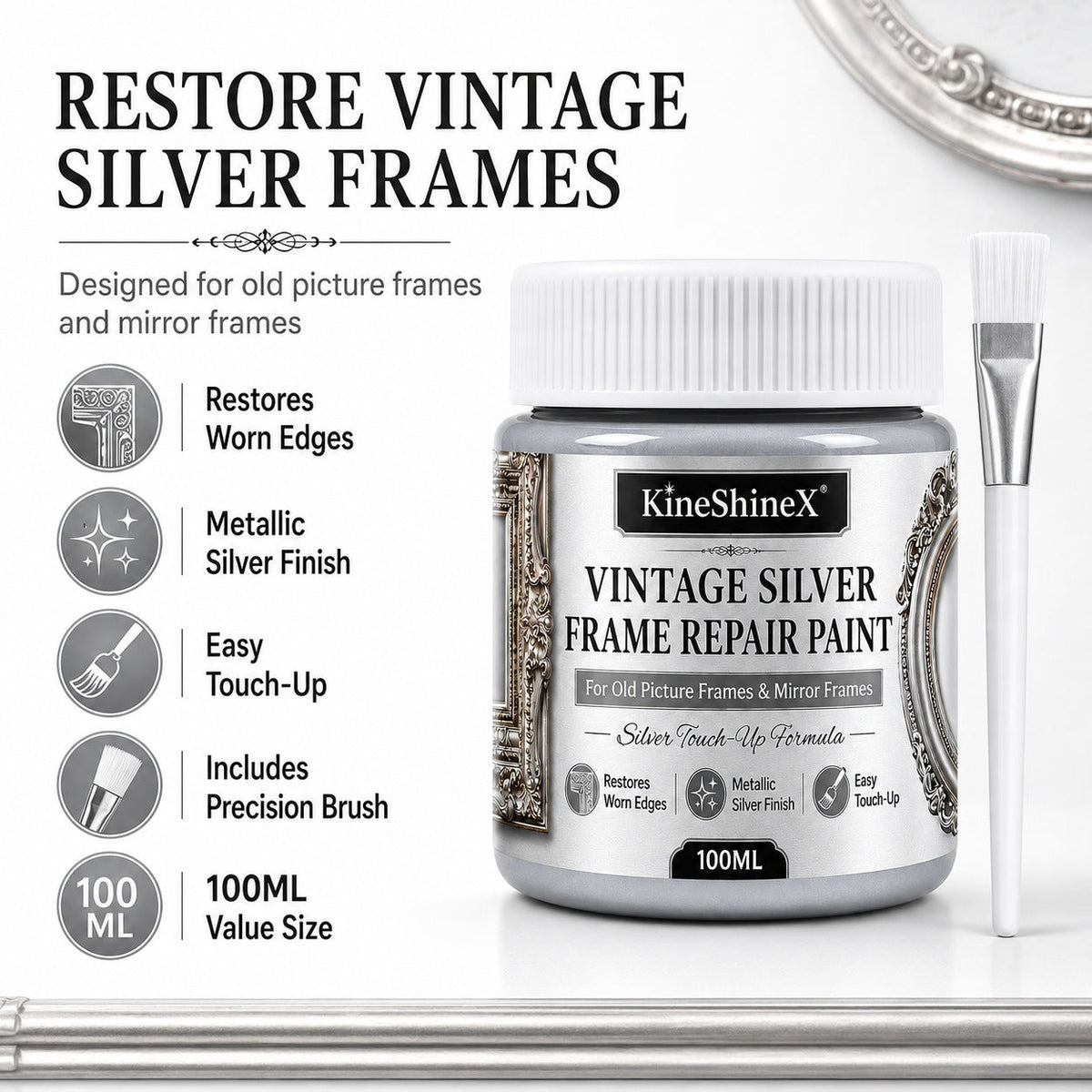 ✨🖌️50% OFF NOW! Metallic Gold Refinishing Repair Paste – Gold Touch-Up Paint Paste, Restore Faded Frames, Furniture & Decor, Brilliant Shiny Metallic Finish