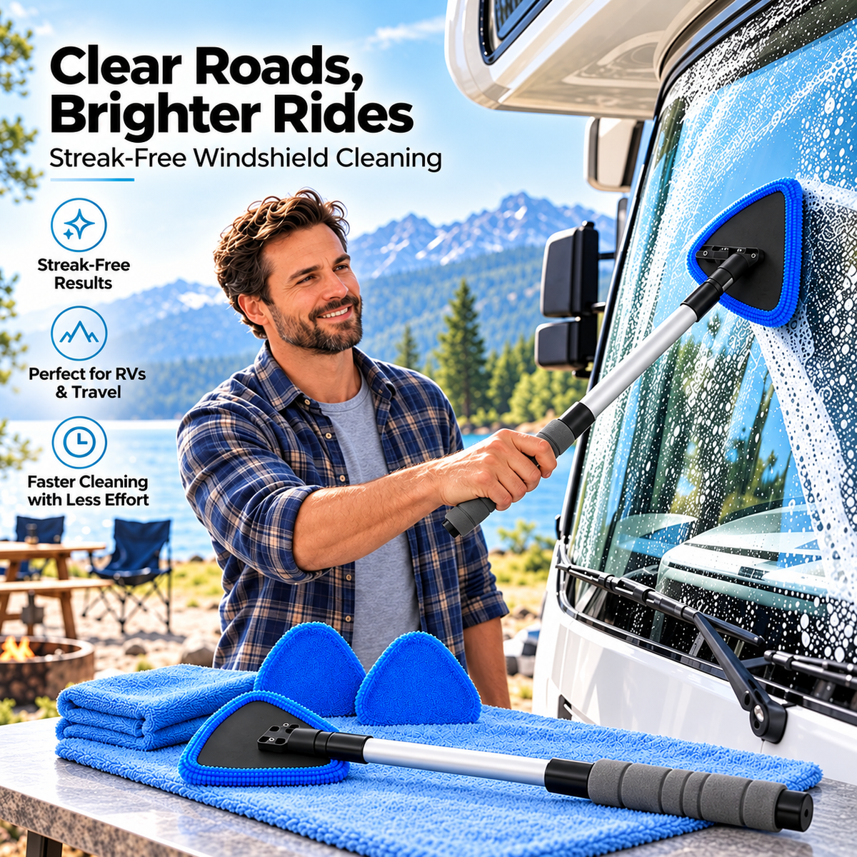 🥳2026 HOT SALE🥳💞50K+ SOLD! 🚗🧽 50% OFF! Dual Magnetic Car Window Cleaner | Streak-Free Cleaning Kit for Car Glass 🛡️💪