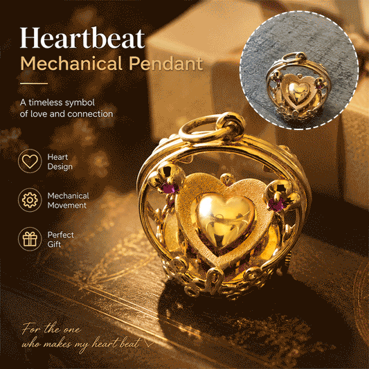 🏆35K+ SOLD 🔥2026 SALE - 💛 Vintage Gear‑Style Heart Charm Necklace