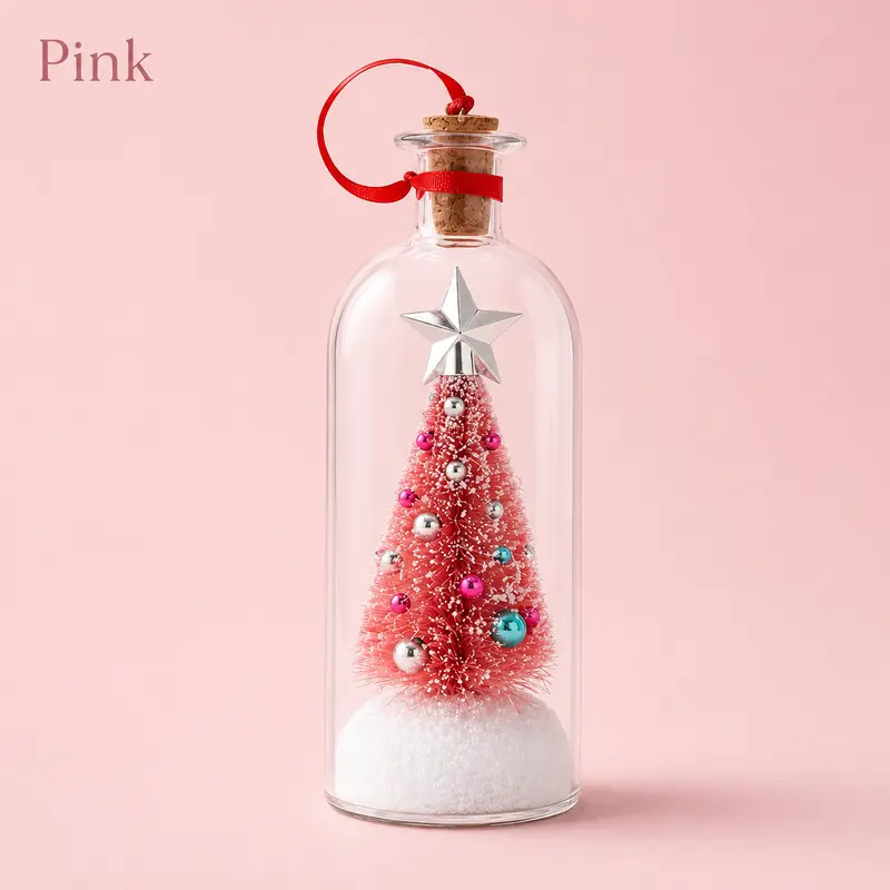 🎁BEST GIFT🎄Recordable Christmas Message Bottle Ornament, 8-Inch Glass🎁