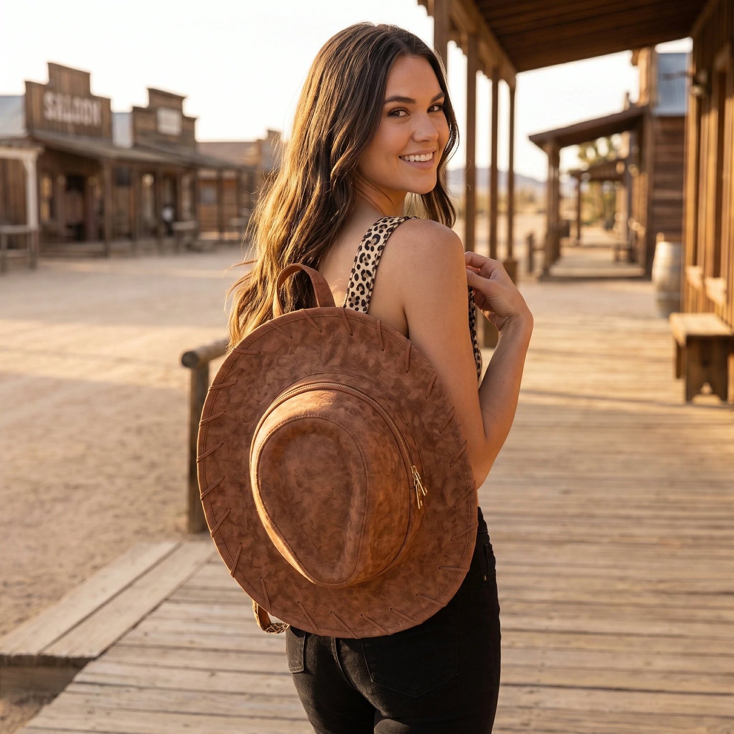 🔥Last Day 49% OFF - 🤠🐎Cowgirl Hat Backpack