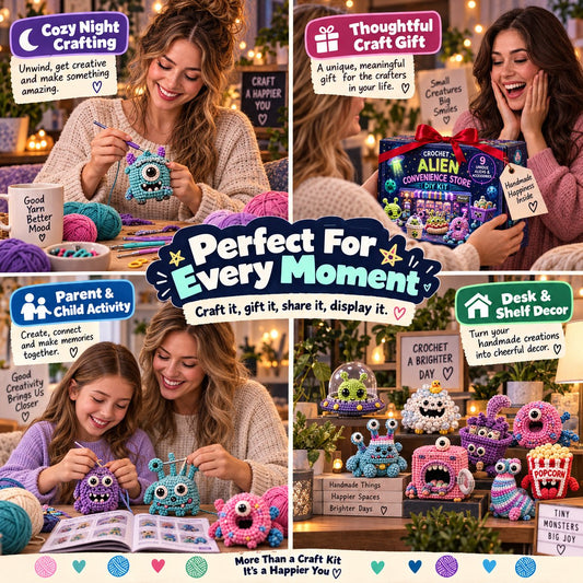 Themed Monster Crochet Kit | Step-by-Step Guide & Video Tutorials