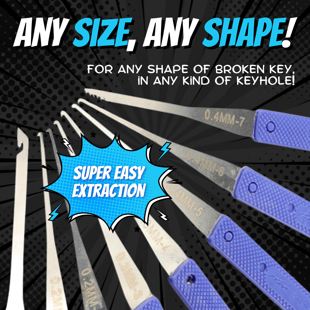 🔥HOT SALE🔥6 pc Broken Key Extractor and Removal Tool Set - Fix jammed locks and keyholes
