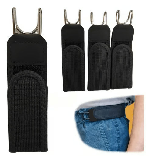 2Pcs Metal Hook Tactical Elastic Belt