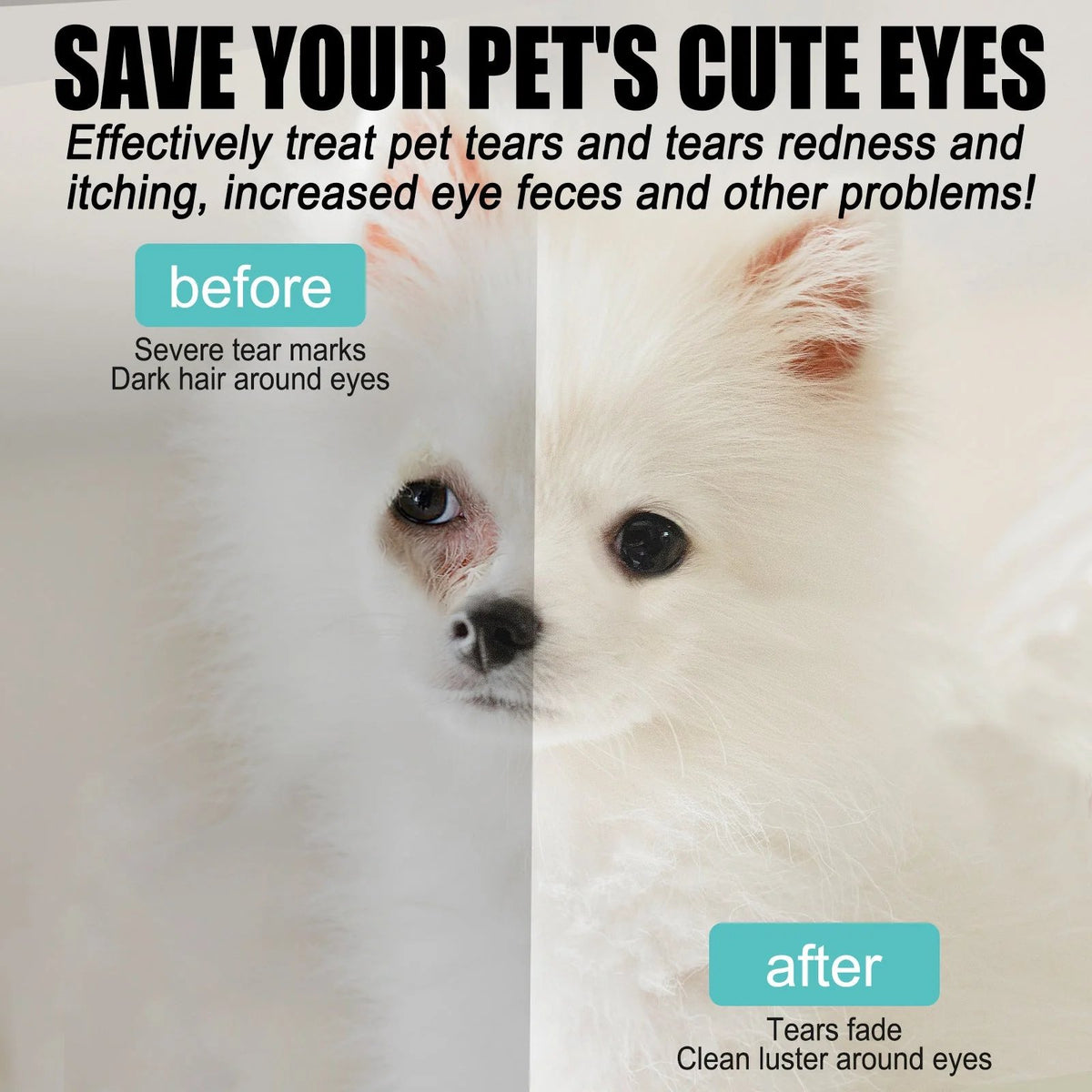 🏆35K+ SOLD 🔥2026 SALE - 🐱🐶Pet Eye Cleaner & Drops – Gentle pH‐balanced formula, safe for dogs & cats. Soothes redness, removes tear stains & daily dirt. No peroxide! 🌿💧