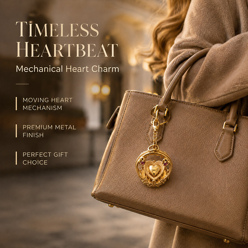 🏆35K+ SOLD 🔥2026 SALE - 💛 Vintage Gear‑Style Heart Charm Necklace