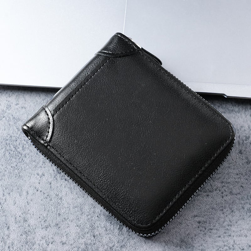 💼 Vintage Zip Wallet, Bifold Card Coin Purse