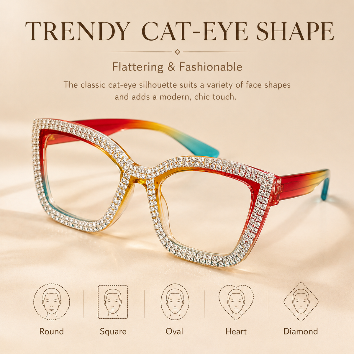 🏆35K+ SOLD 🔥2026 SALE - 👓Fashion Modern Look Trending Eyeglasses Cat-Eye Anti-Blue Light Reading Glasses