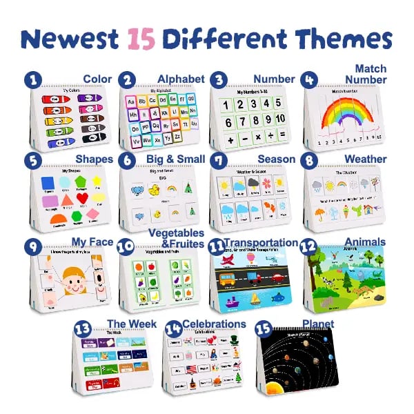 💥🏆Mallify Montessori Busy Book for Kids – 30 Learning Activities🎨