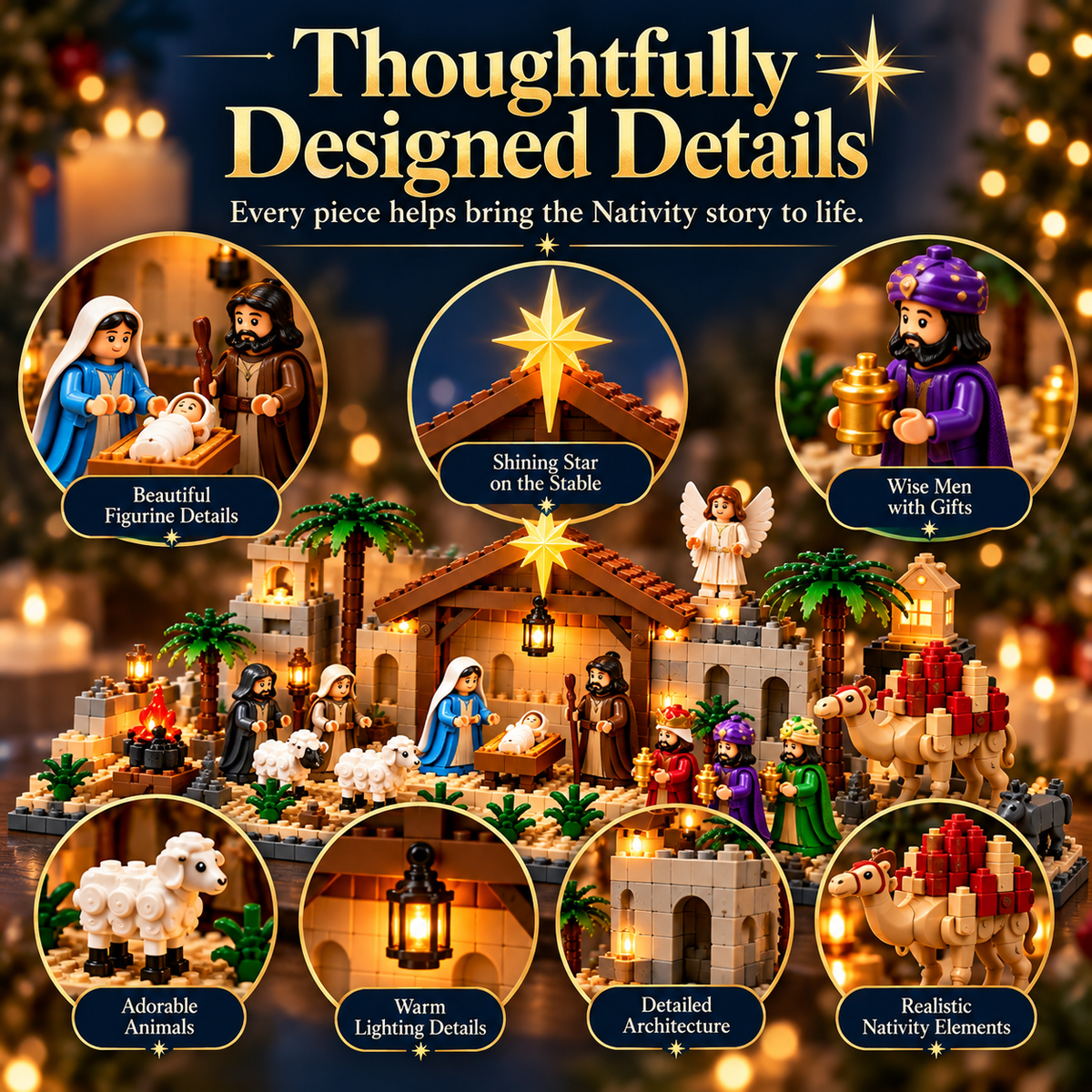🏠 24-Day Nativity Building Advent Calendar – Build the Christmas Story Piece by Piece ✨🎄