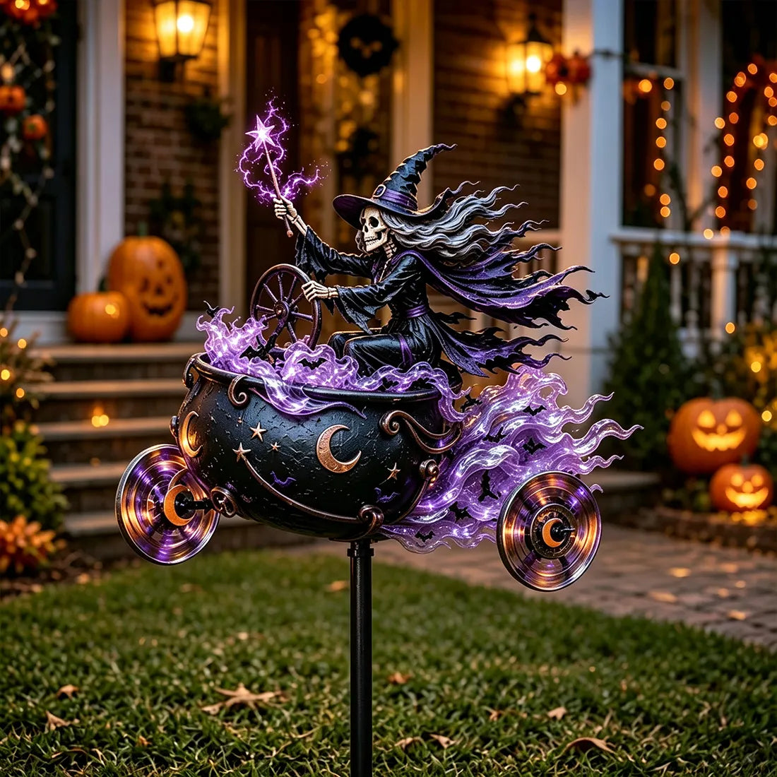 🔥 53% OFF – Halloween Motorcycle Windmill Yard Stake 🎃🏍️