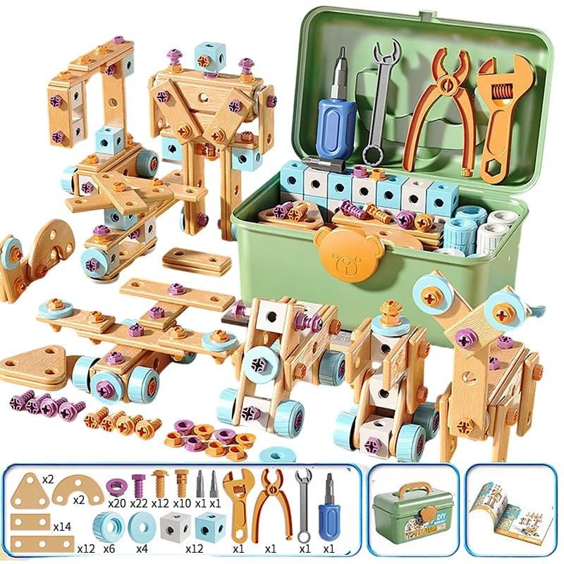 Children's Educational DIY Toy Tool Kit-Build More. Learn More. Play Creatively