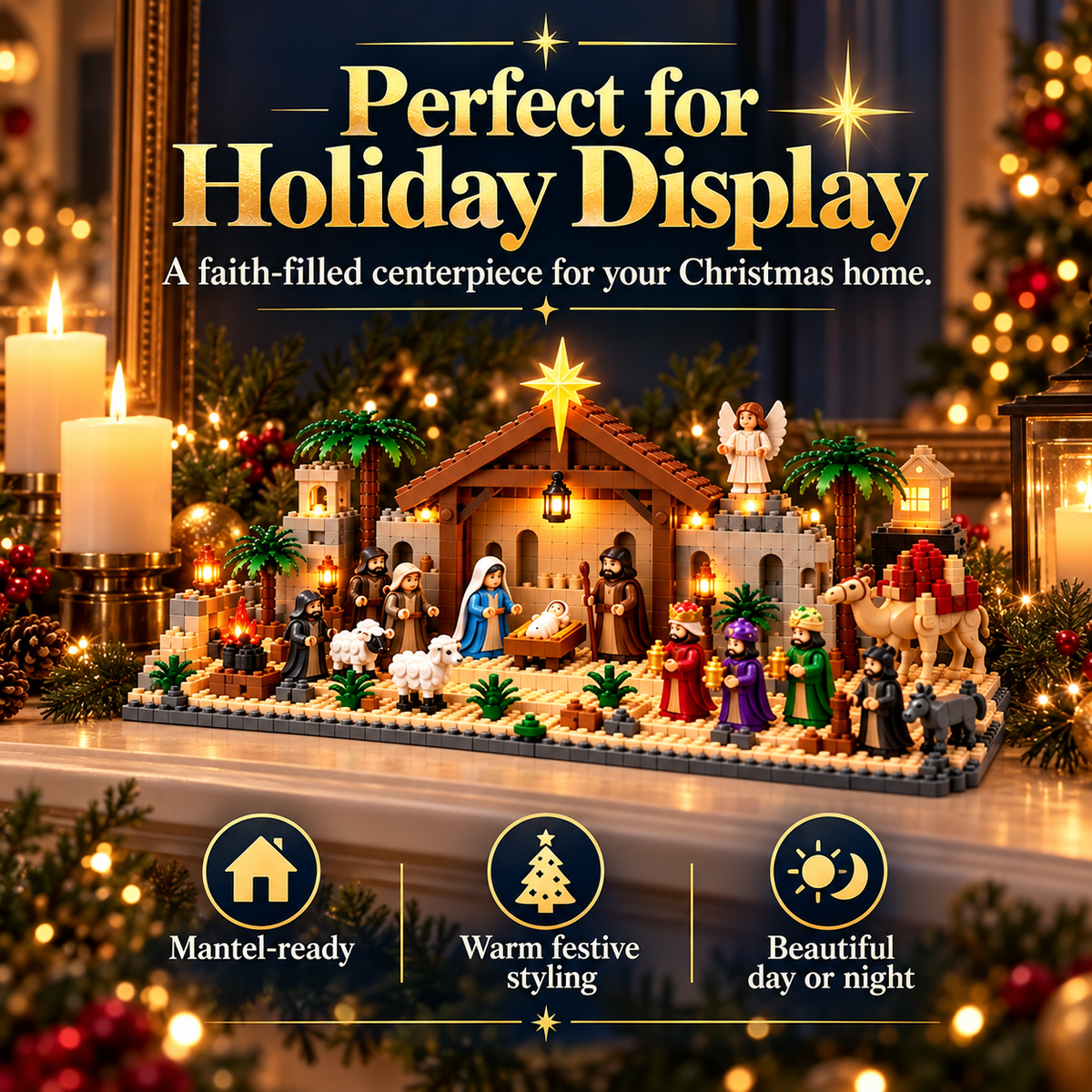 🏠 24-Day Nativity Building Advent Calendar – Build the Christmas Story Piece by Piece ✨🎄