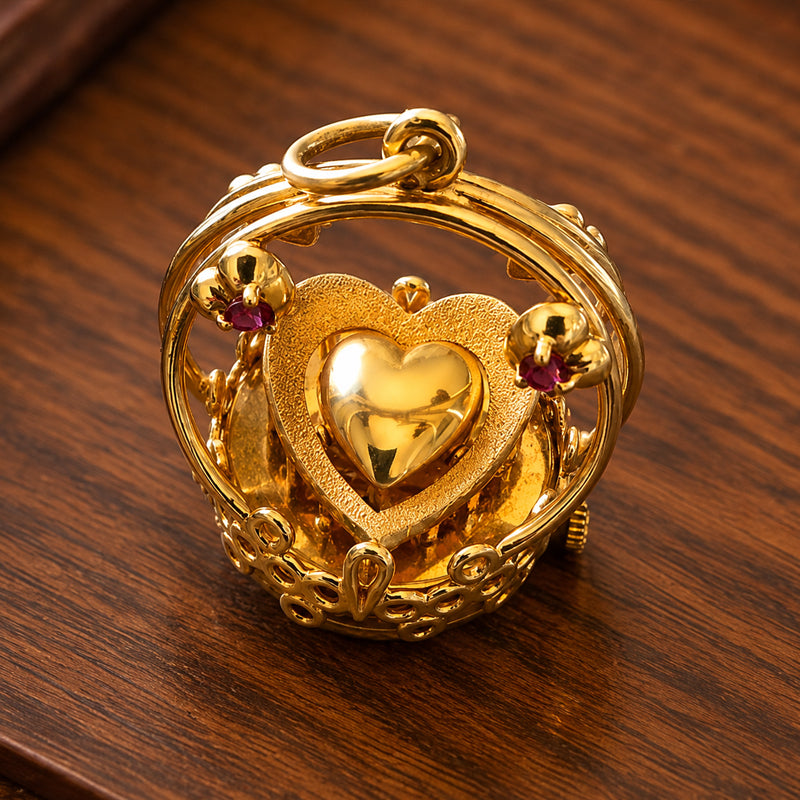 🏆35K+ SOLD 🔥2026 SALE - 💛 Vintage Gear‑Style Heart Charm Necklace