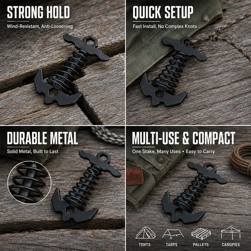 Deck Anchor Pegs with Spring