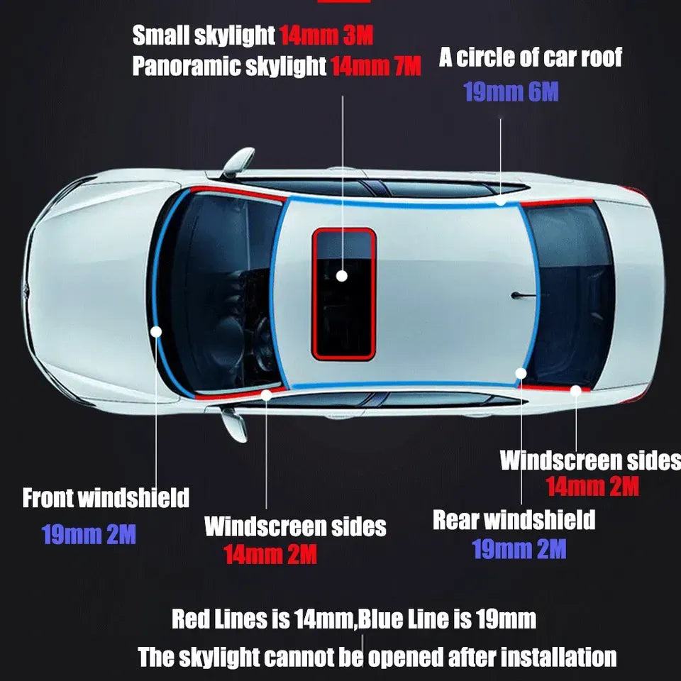 💥Car Rubber Seals Edge Sealing Strips Auto Roof Windshield Car Rubber Sealant Protector Seal Strip Window Seals for Auto