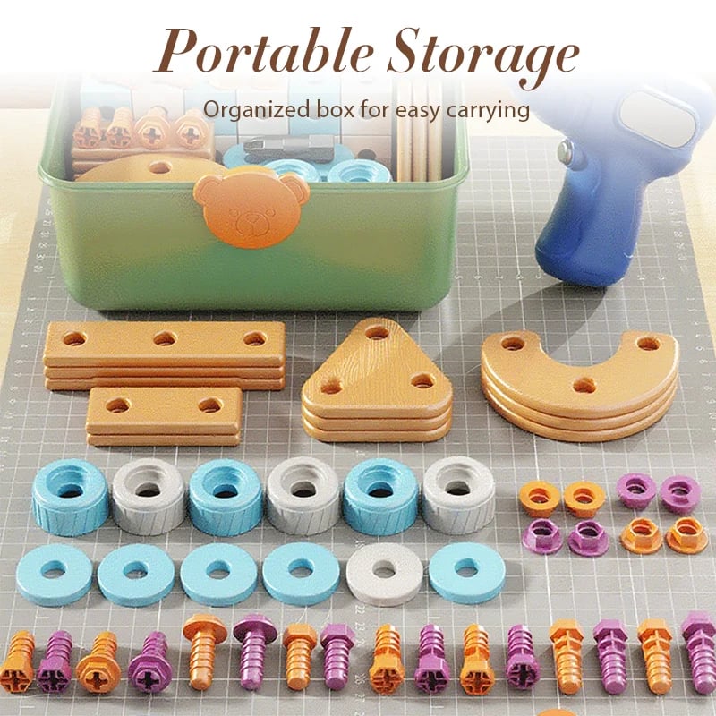 Children's Educational DIY Toy Tool Kit-Build More. Learn More. Play Creatively