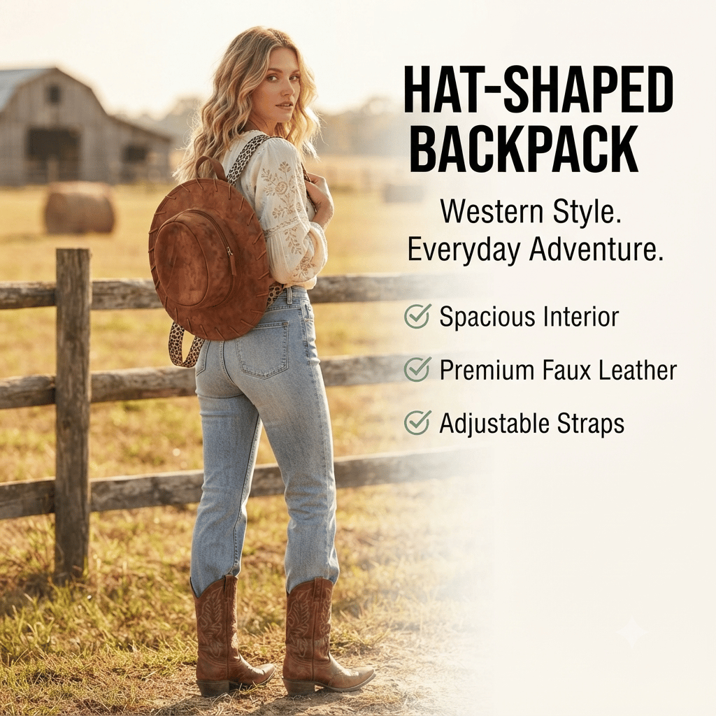 🔥Last Day 49% OFF - 🤠🐎Cowgirl Hat Backpack