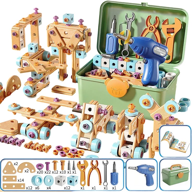 Children's Educational DIY Toy Tool Kit-Build More. Learn More. Play Creatively