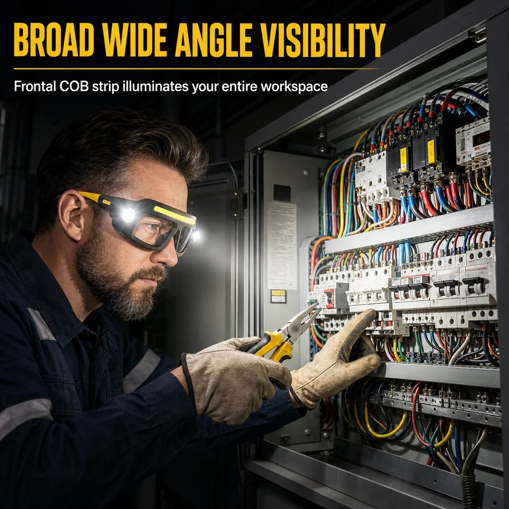 Light Up Hands-Free Instantly! USB Rechargeable Clip-On Glasses Light