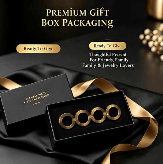 4-Piece Engraved Metal Ring Set  |Statement Stackable Finger Jewelry