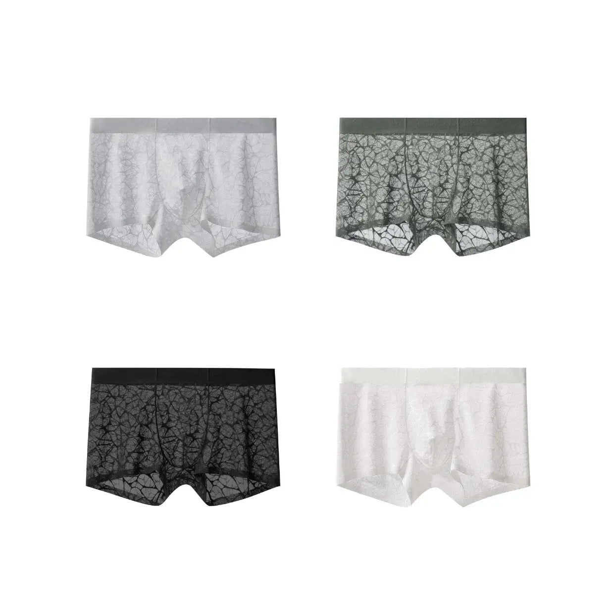 🏆45K+ SOLD 🔥2026 HOT SALE Husthings® Men's Leopard Lace Ice Silk Boxer Briefs