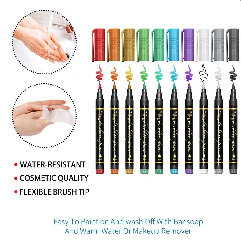 🔥Hot Sale 49% OFF🎨Perfect For Unique Body Art🔥Temporary Tattoo Markers for Skin