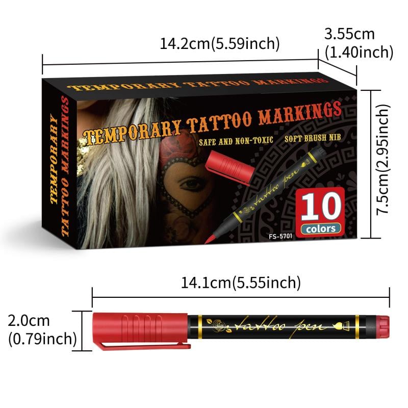 🔥Hot Sale 49% OFF🎨Perfect For Unique Body Art🔥Temporary Tattoo Markers for Skin