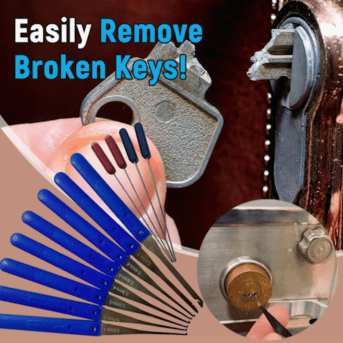 🔥HOT SALE🔥6 pc Broken Key Extractor and Removal Tool Set - Fix jammed locks and keyholes