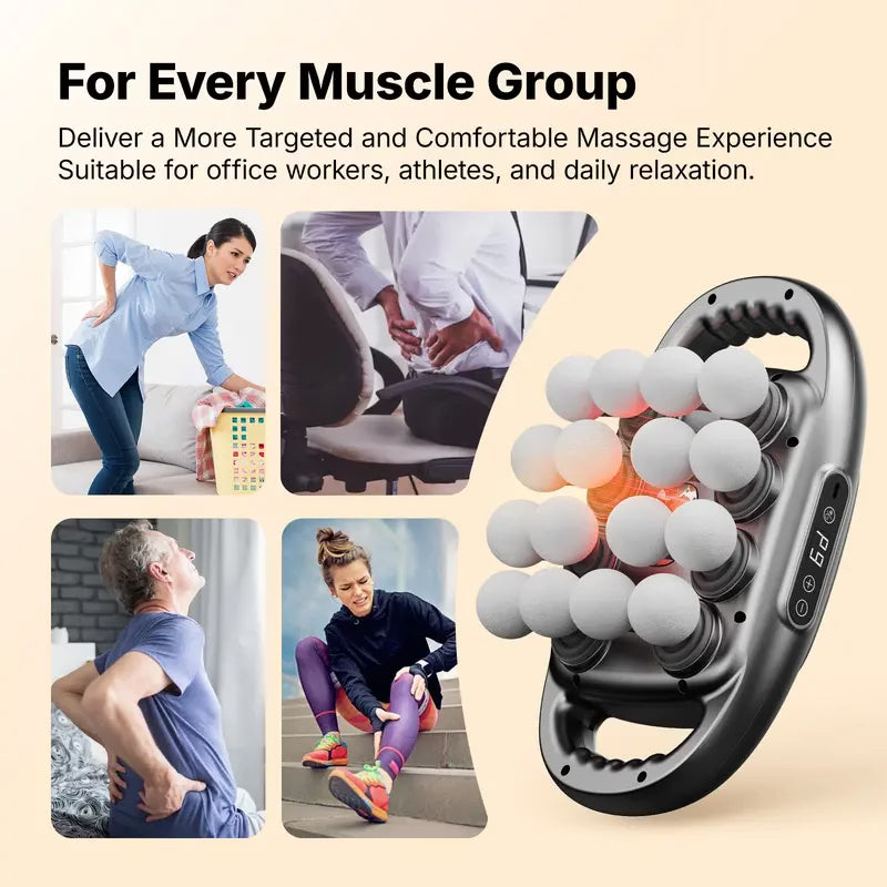 16 Heads Massage Gun, 9 Modes & 20 Adjustable Intensity Levels, Full Body Deep Tissue Muscle Massager