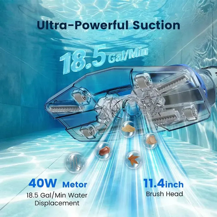 🔥Free shipping🔥 Cordless Pool Vacuum, High Suction Power