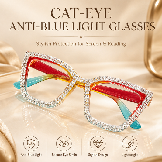 🏆35K+ SOLD 🔥2026 SALE - 👓Fashion Modern Look Trending Eyeglasses Cat-Eye Anti-Blue Light Reading Glasses