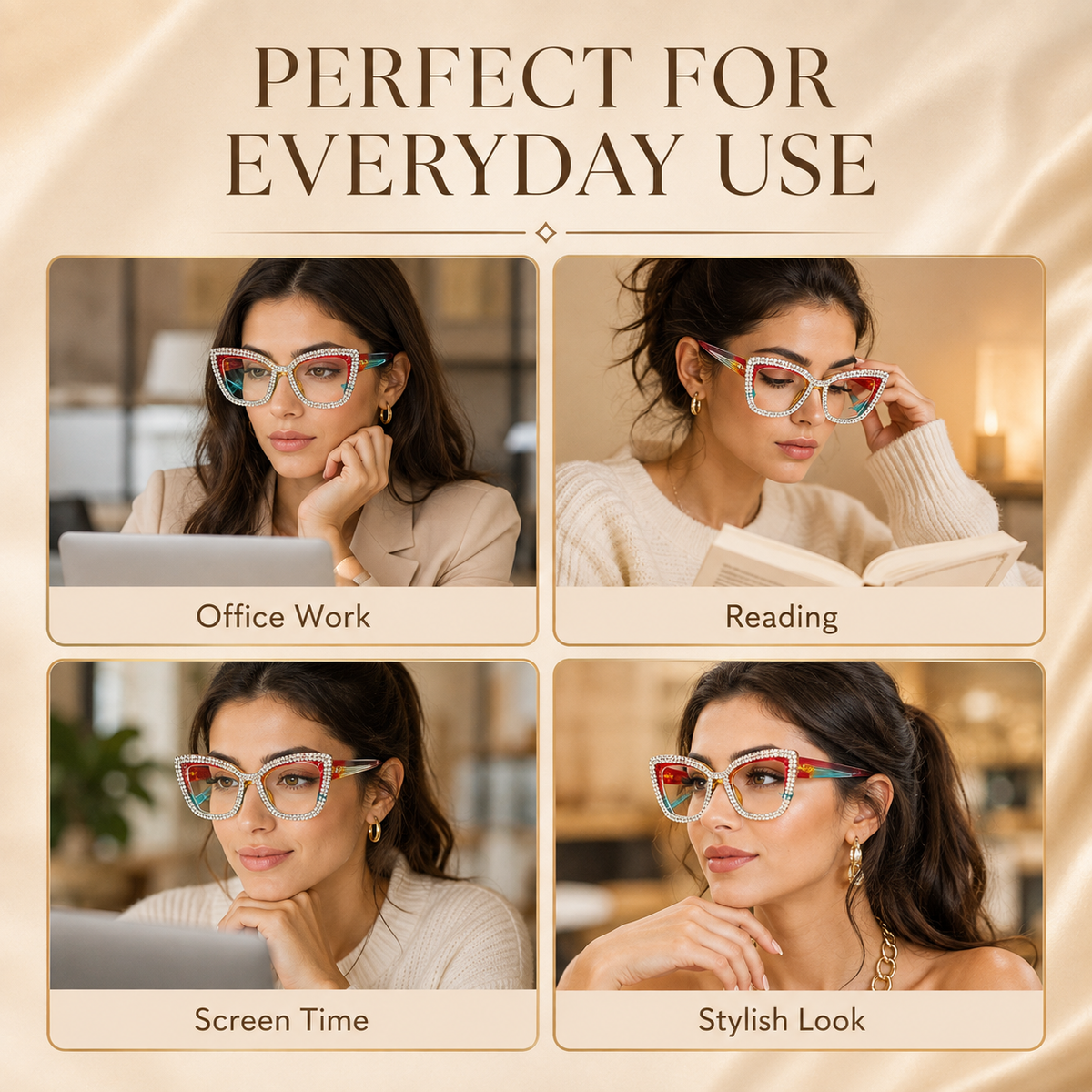 🏆35K+ SOLD 🔥2026 SALE - 👓Fashion Modern Look Trending Eyeglasses Cat-Eye Anti-Blue Light Reading Glasses