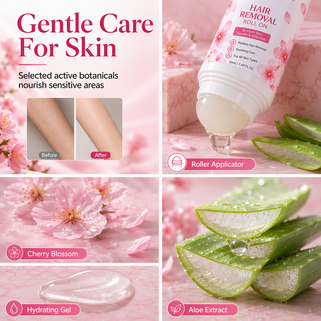 ✨LIMITED-TIME 50% OFF!🌷Gentle Smooth Roll-On Body Hair Removal