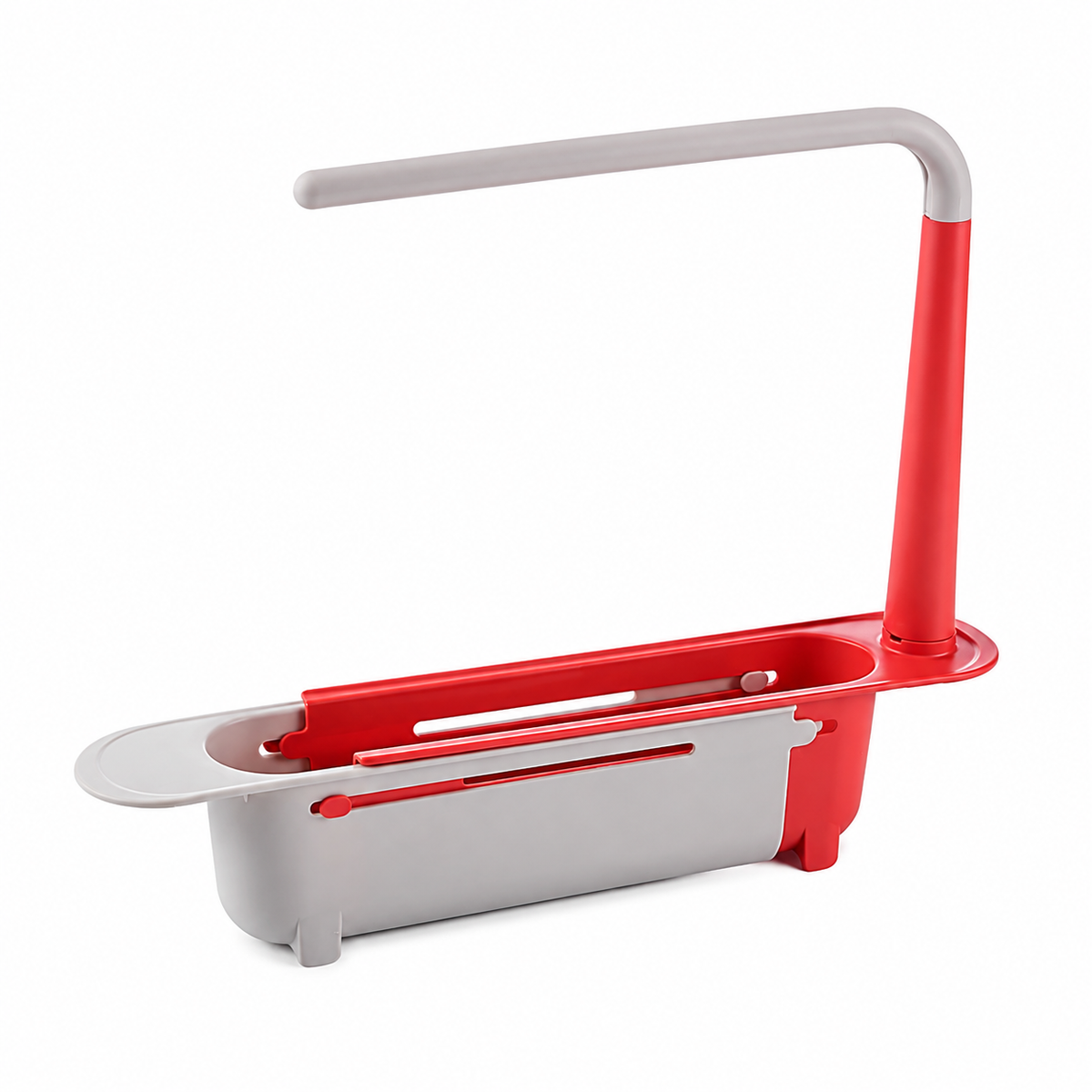 ✨2-in-1 Sink Organizer Rack – Expandable Sponge Holder & Kitchen Towel Drying Bar