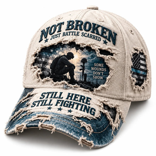 🧢 Veteran PTSD Awareness Baseball Cap – 100% Cotton