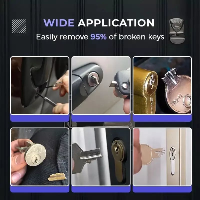 🔥HOT SALE🔥6 pc Broken Key Extractor and Removal Tool Set - Fix jammed locks and keyholes