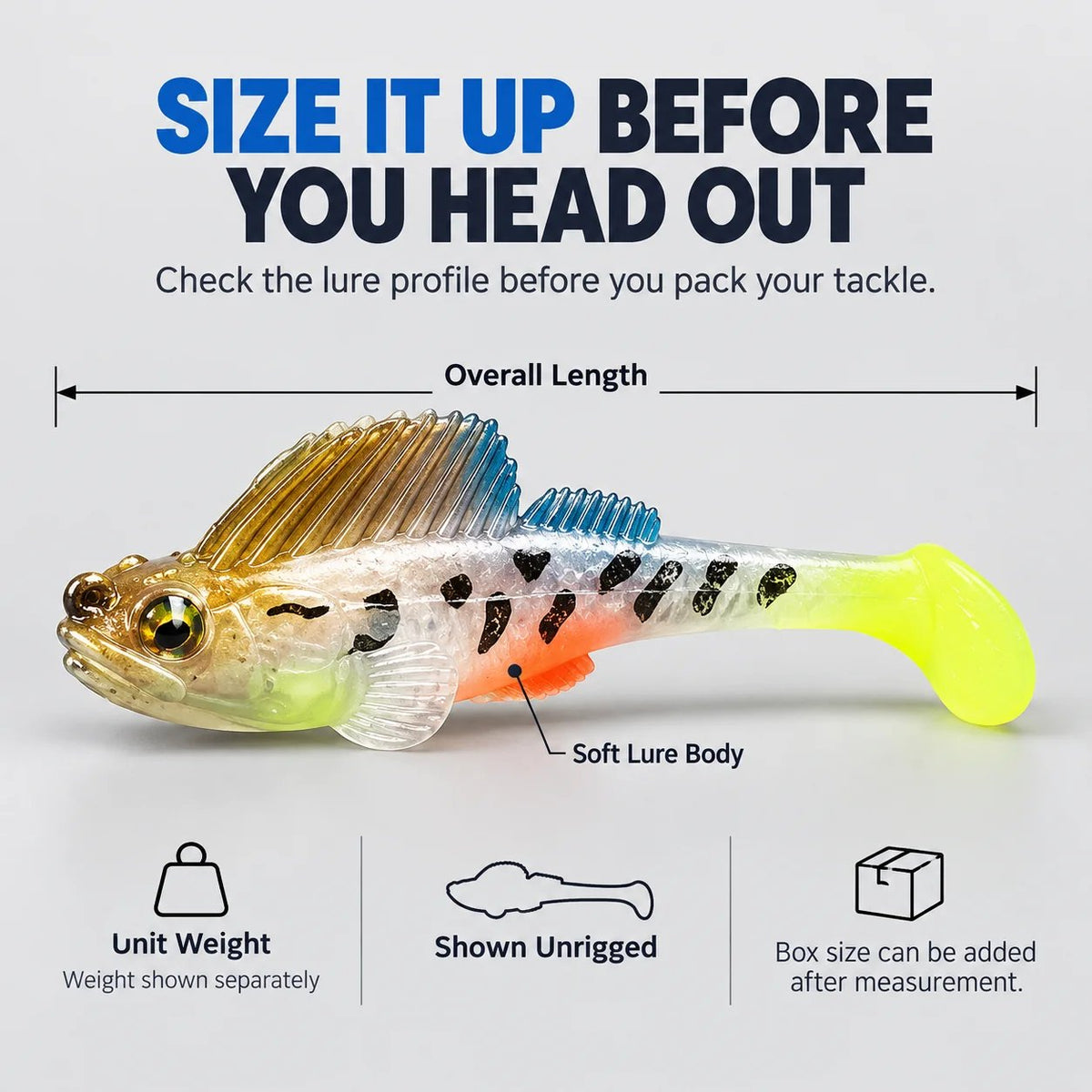 5-Piece T-Tail Soft Lure Set with Box