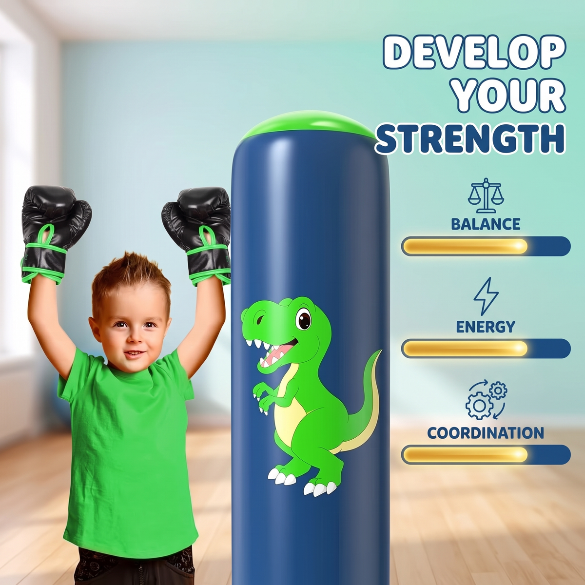 💥BEST GIFT🎄Inflatable Boxing Punching Bag for Kids