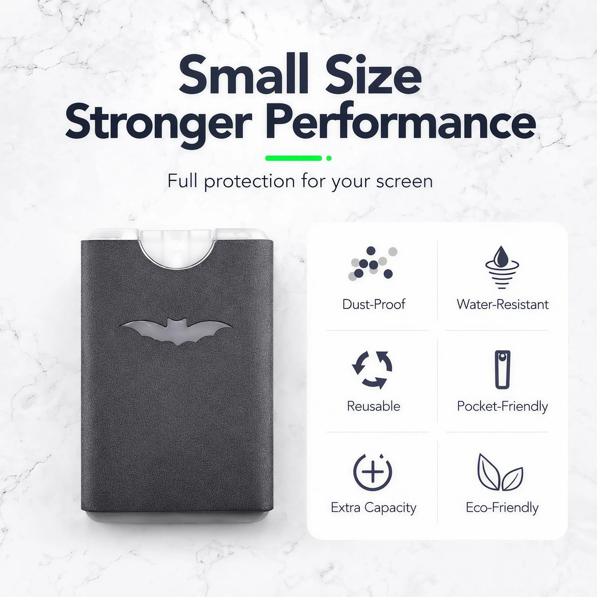 Portable Screen Cleaner Spray with Microfiber Cloth, Nano Streak-Free Cleaning 🧼