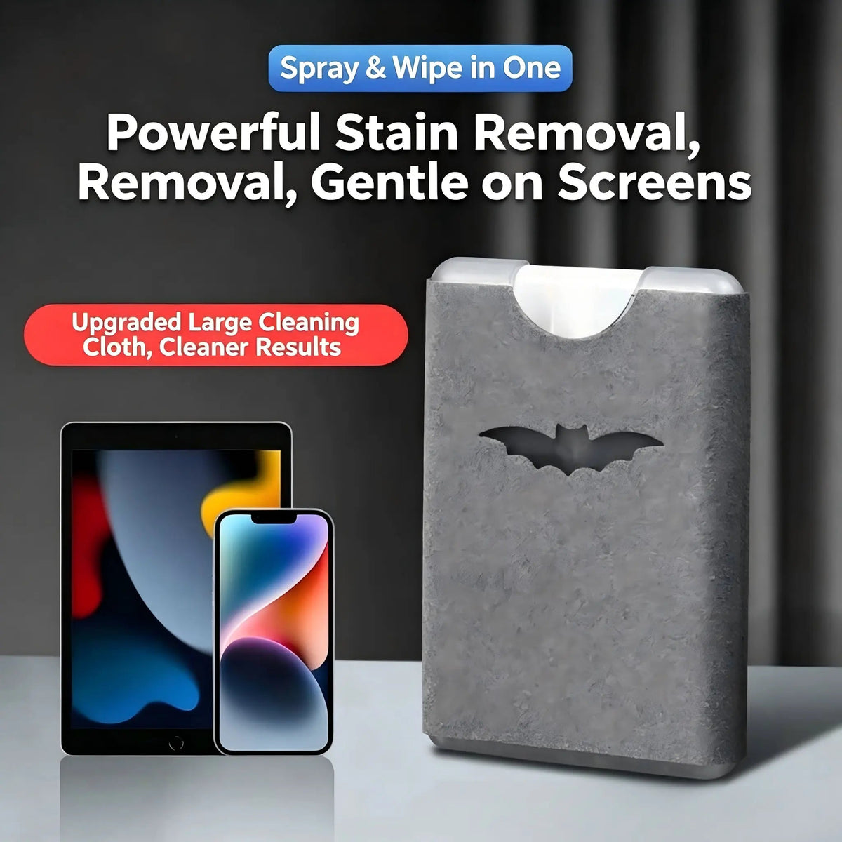 Portable Screen Cleaner Spray with Microfiber Cloth, Nano Streak-Free Cleaning 🧼