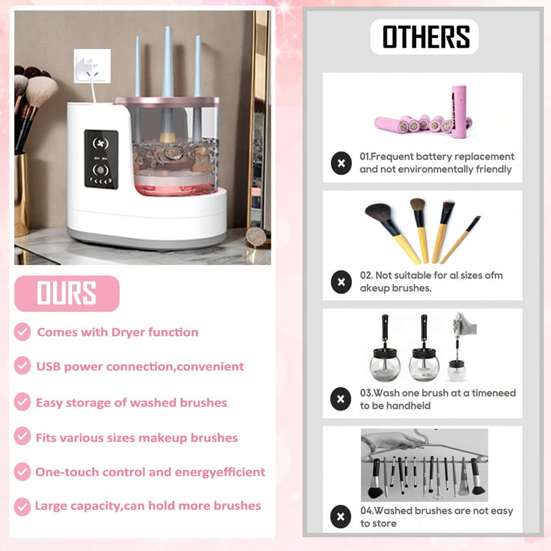 🎨Hot sale 50% OFF🧼 3-in-1 Electric Makeup Brush Cleaner